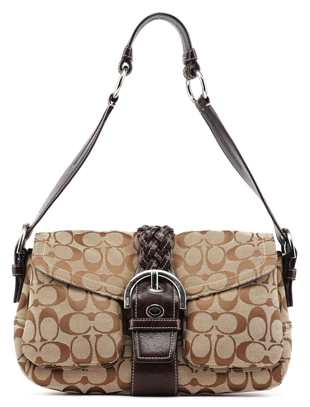 6314 Beige Signature C Soho Shoulder Bag