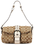 6314 Beige White Signature Soho Shoulder Bag