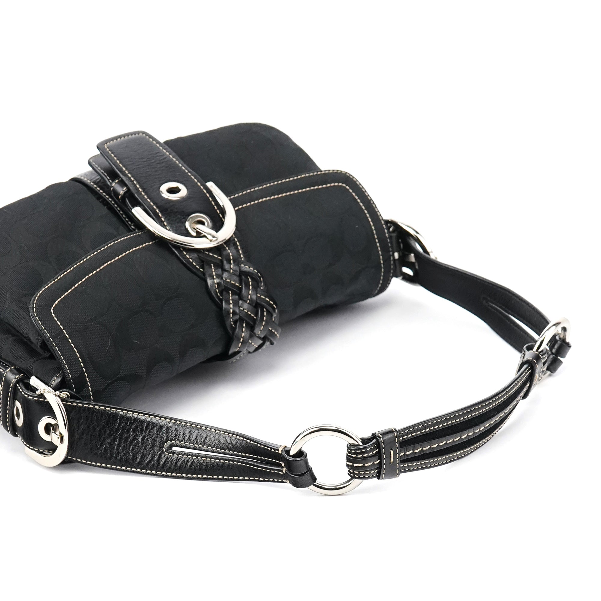 6314 Black Signature Soho Shoulder Bag