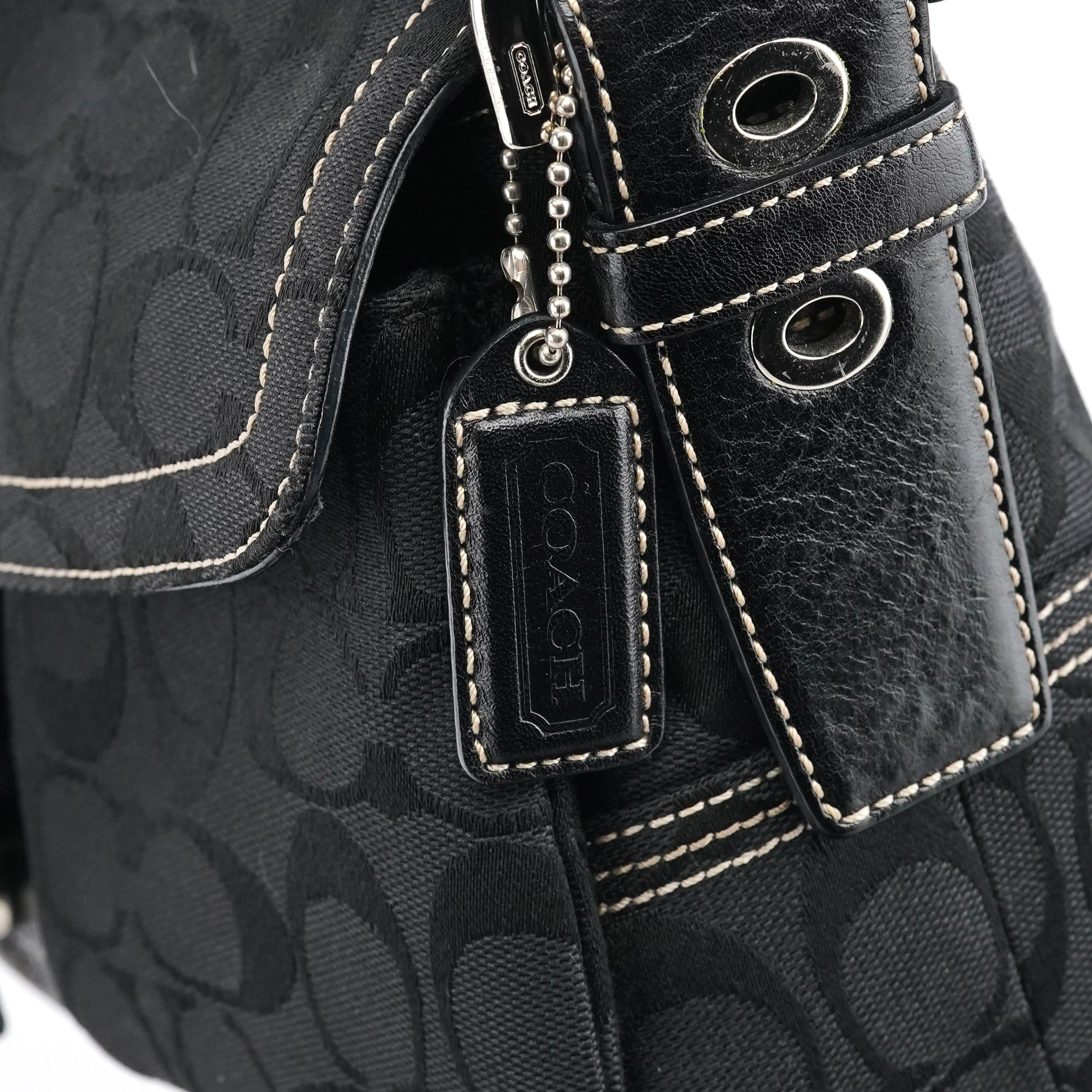 6314 Black Signature Soho Shoulder Bag
