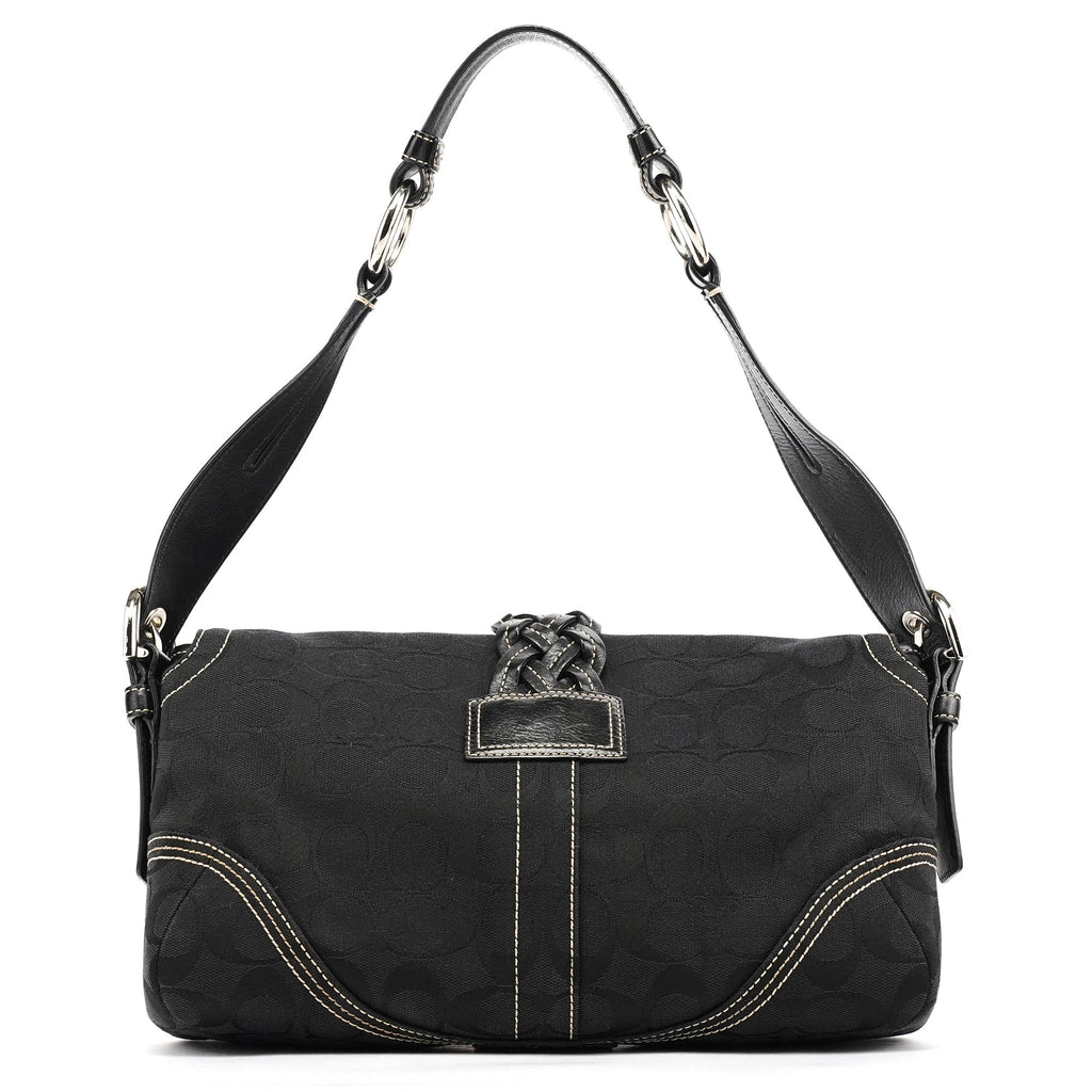 6314 Black Signature Soho Shoulder Bag
