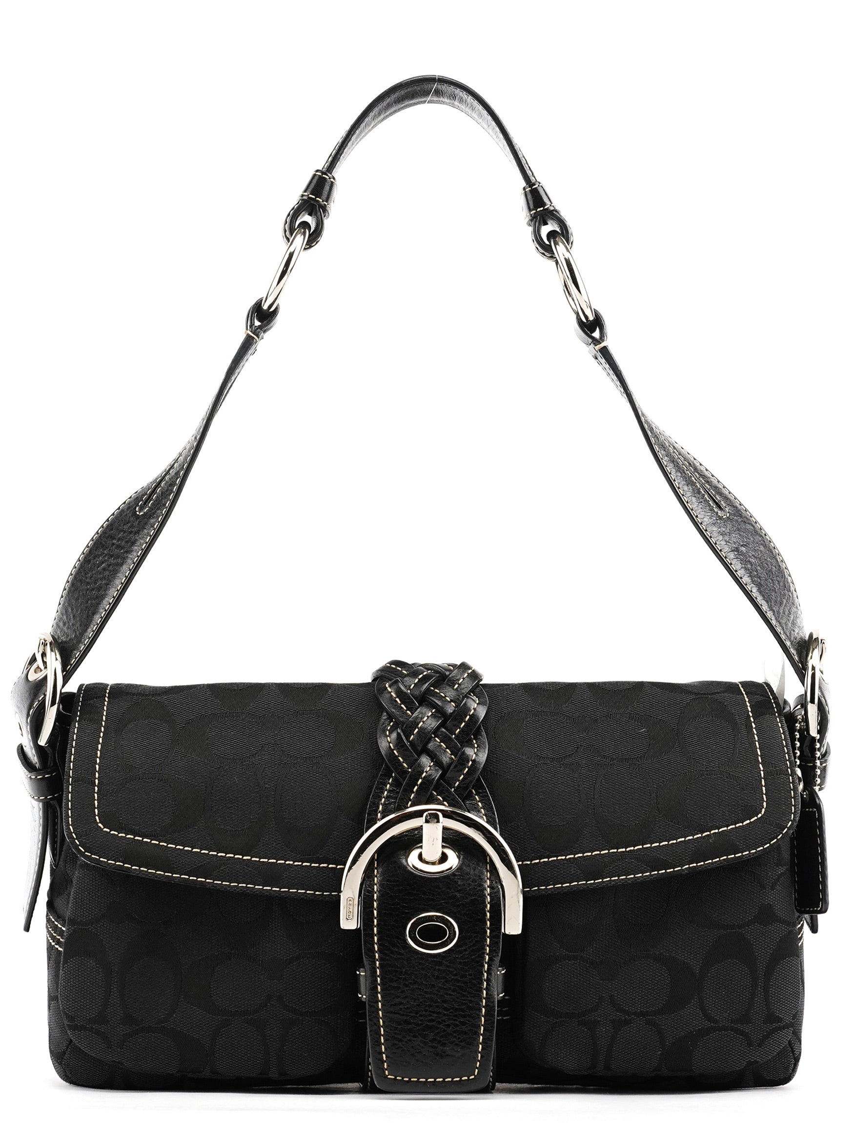 6314 Black Signature Soho Shoulder Bag