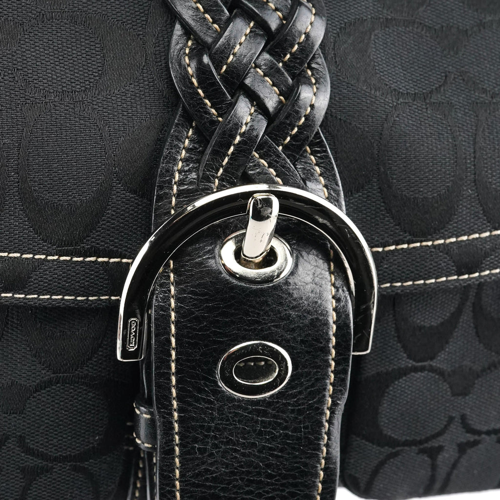 6314 Black Signature Soho Shoulder Bag