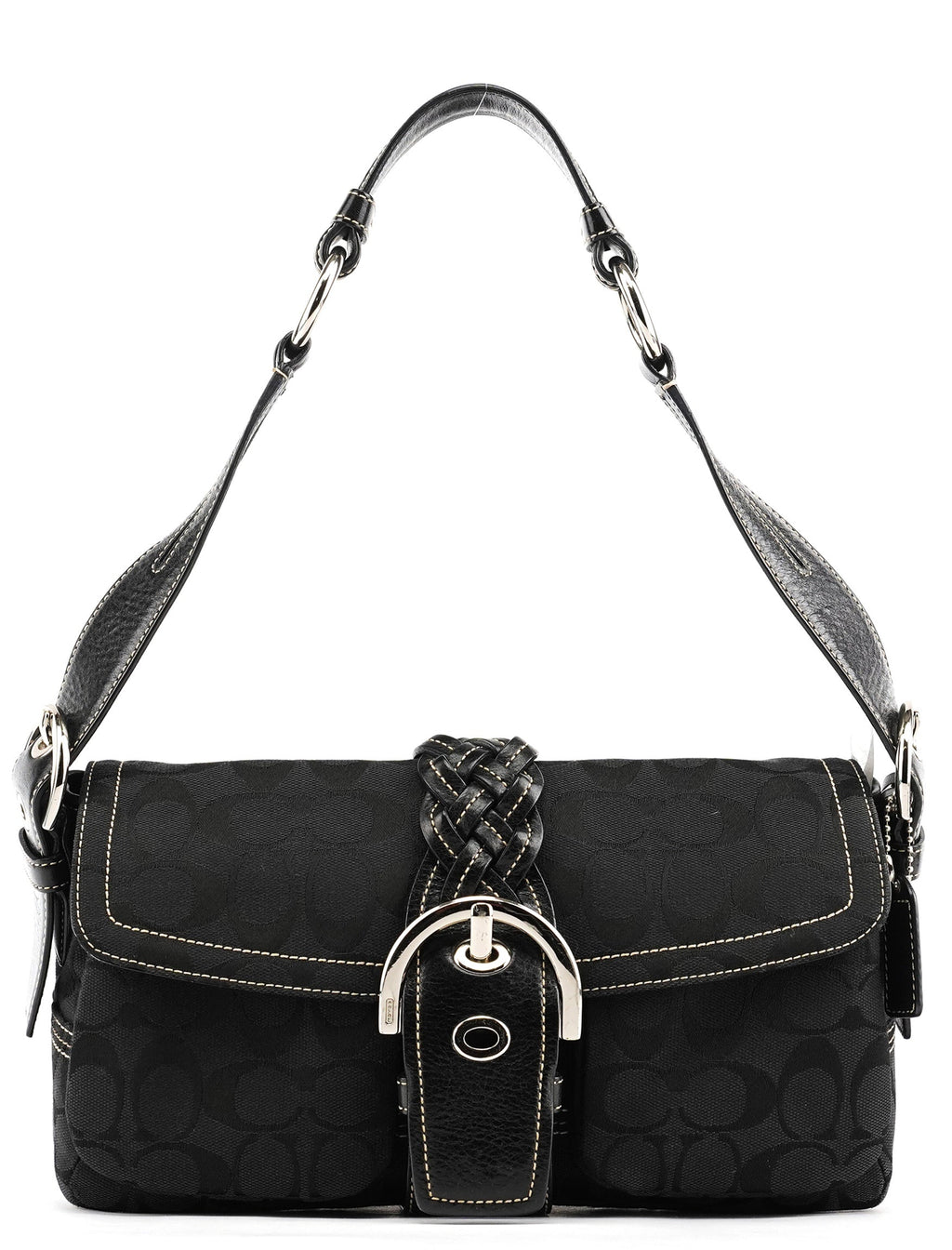 6314 Black Signature Soho Shoulder Bag
