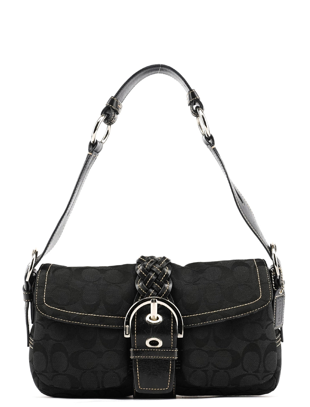 6314 Black Signature Soho Shoulder Bag