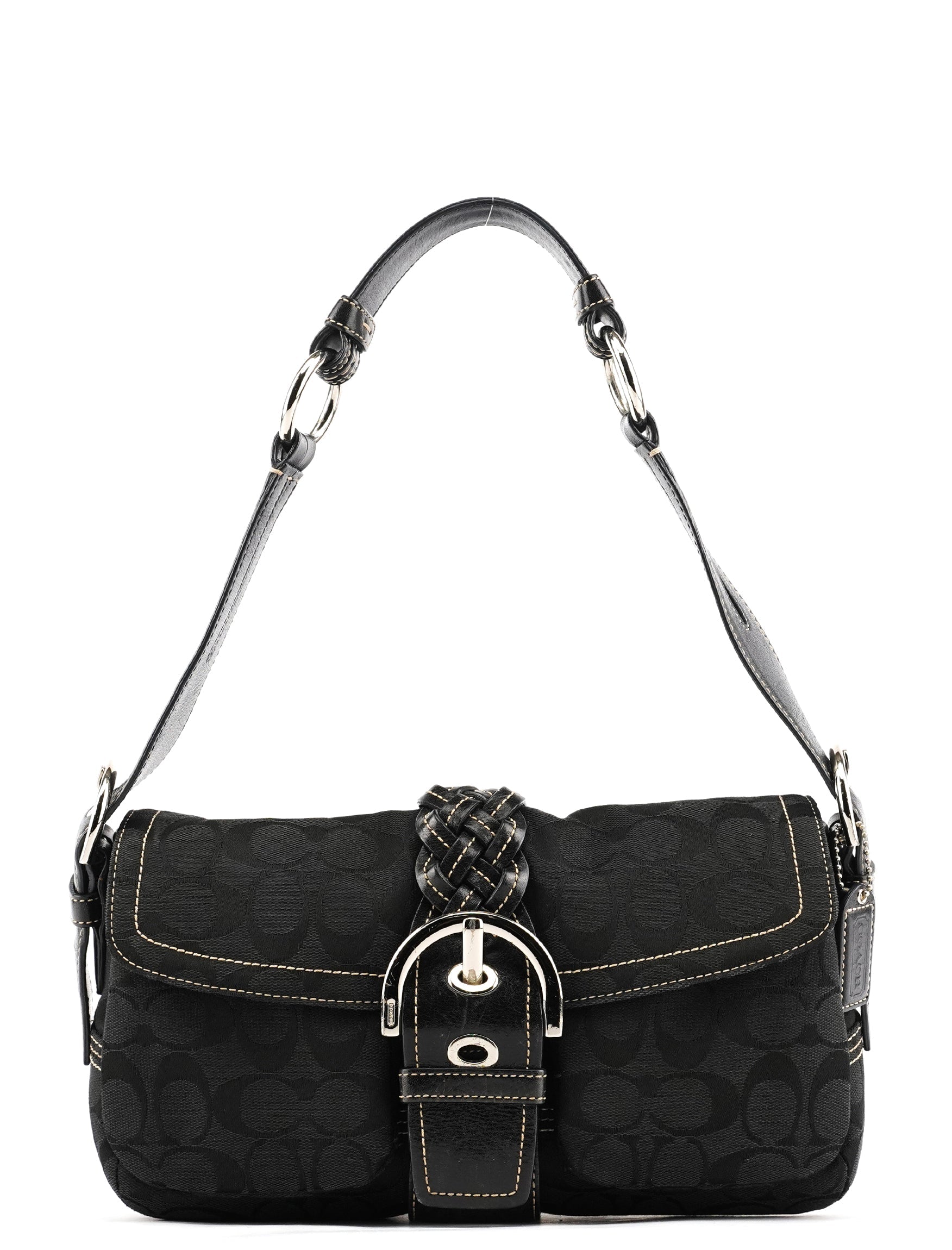 6314 Black Signature Soho Shoulder Bag