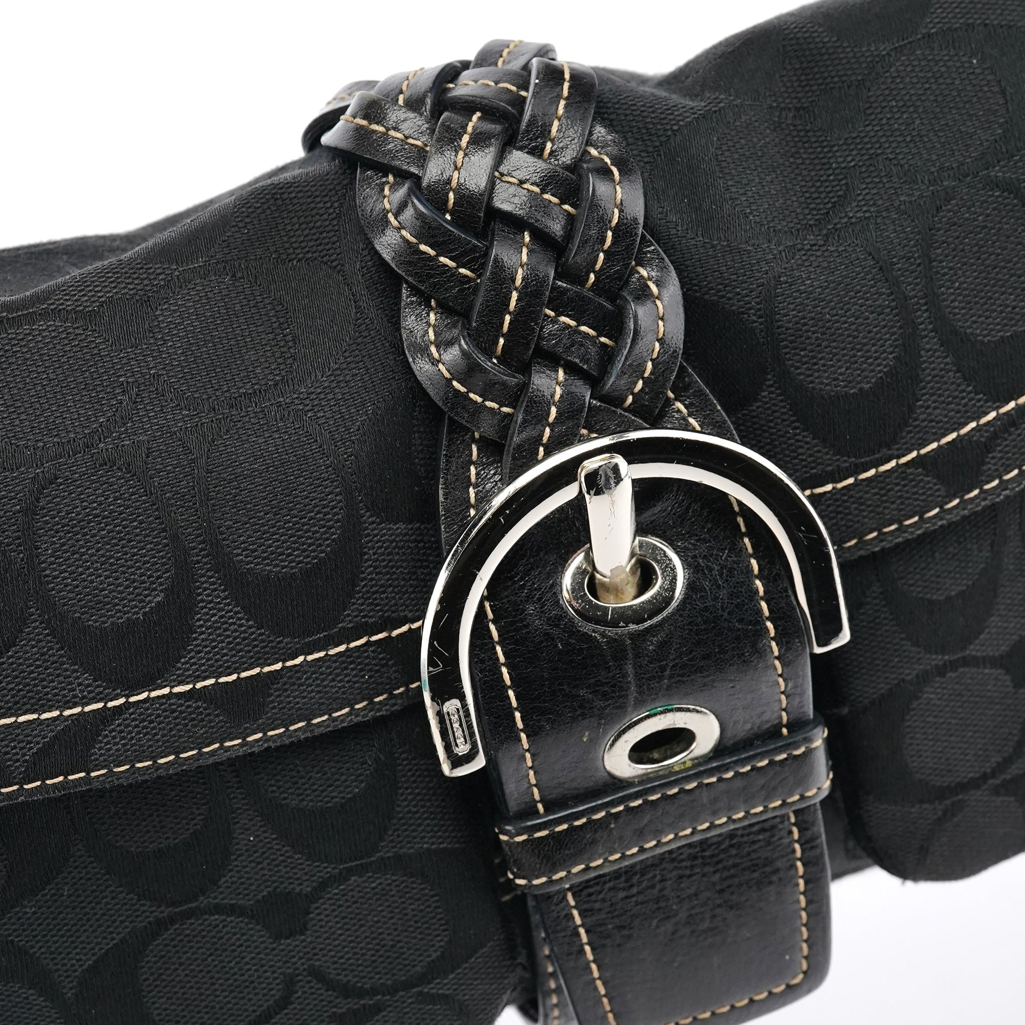 6314 Black Signature Soho Shoulder Bag