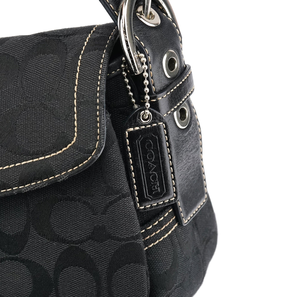 6314 Black Signature Soho Shoulder Bag