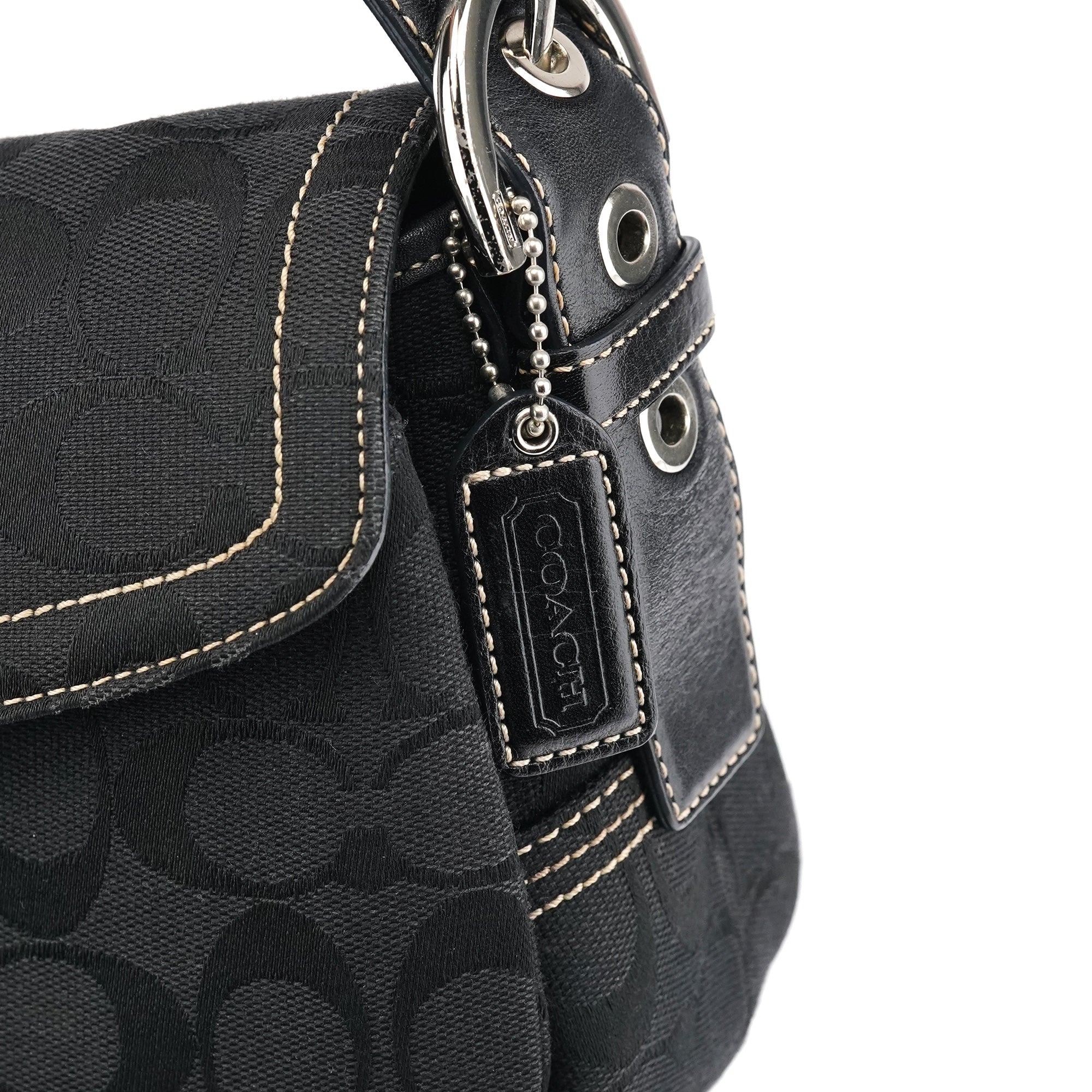 6314 Black Signature Soho Shoulder Bag