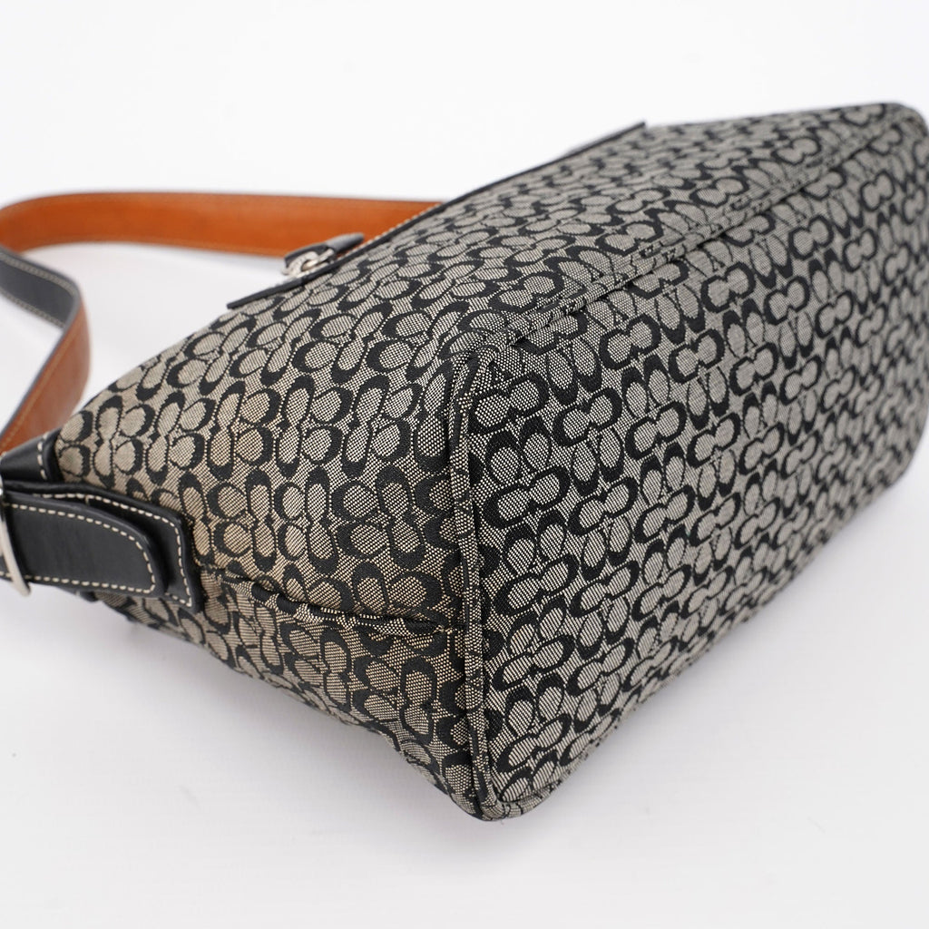 6332 Grey Signature C Mini Hobo Bag
