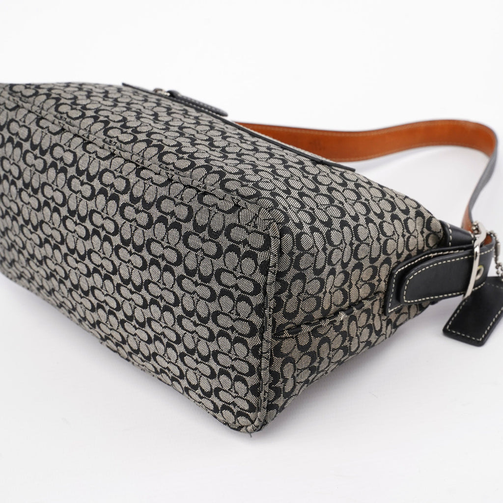 6332 Grey Signature C Mini Hobo Bag