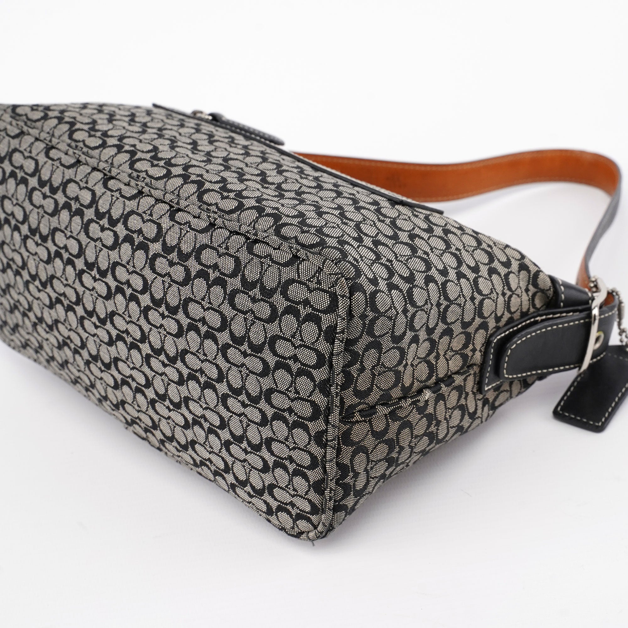 6332 Grey Signature C Mini Hobo Bag