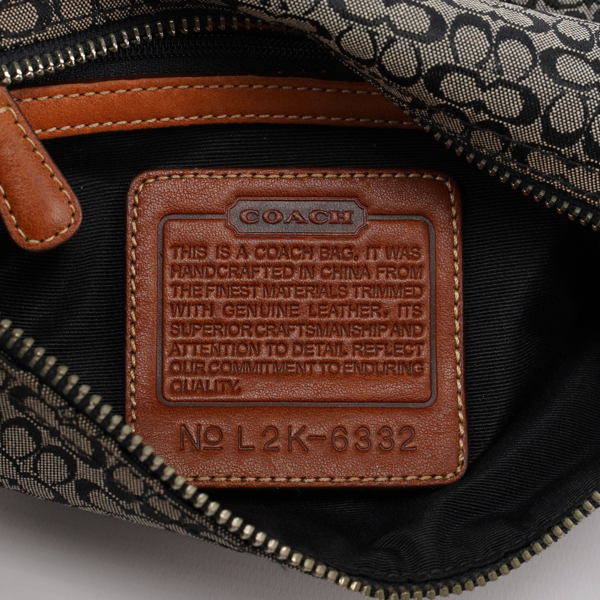 6332 Grey Signature C Mini Hobo Bag