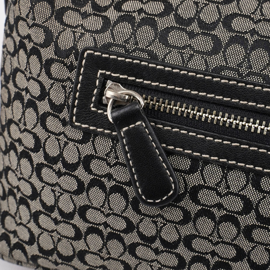 6332 Grey Signature C Mini Hobo Bag