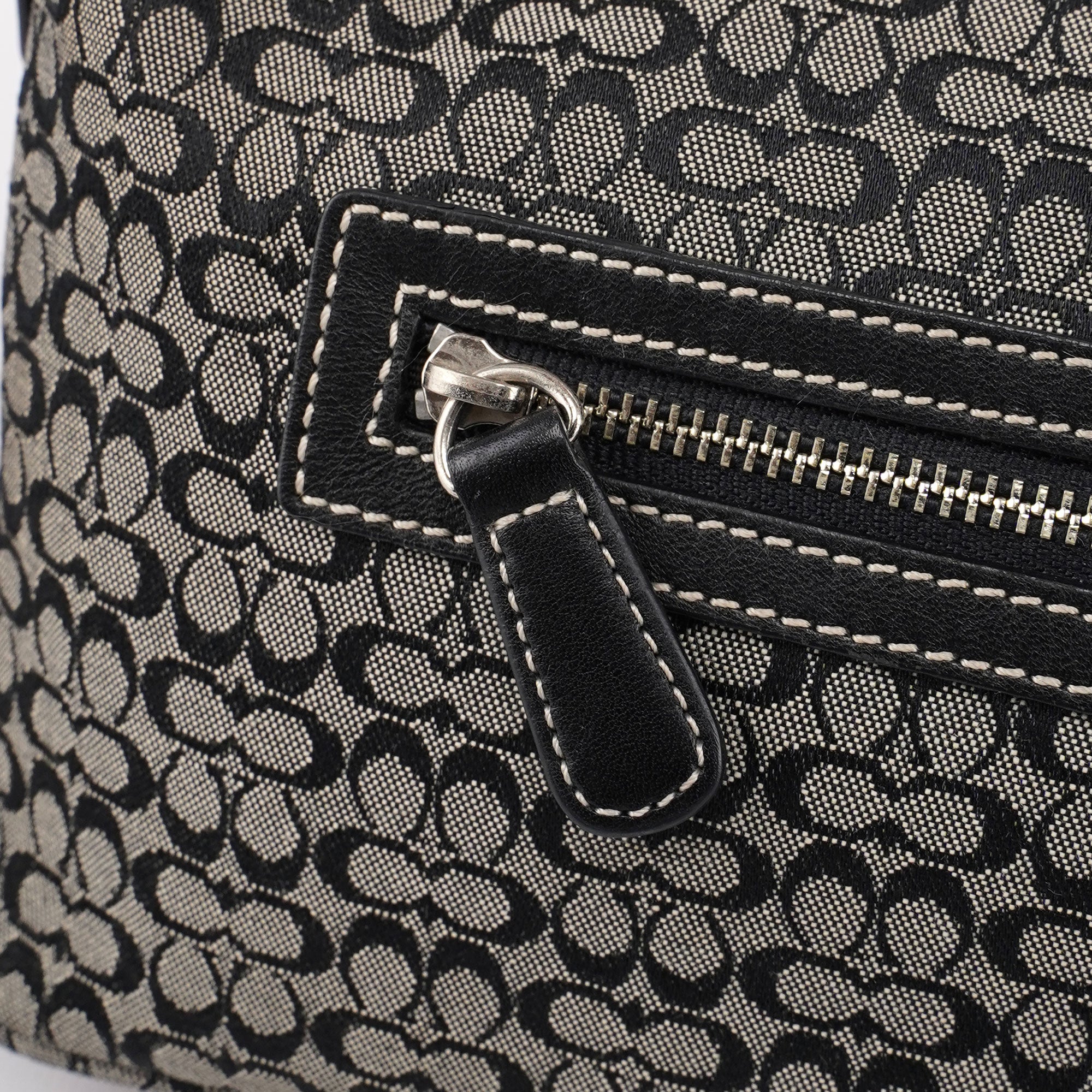6332 Grey Signature C Mini Hobo Bag