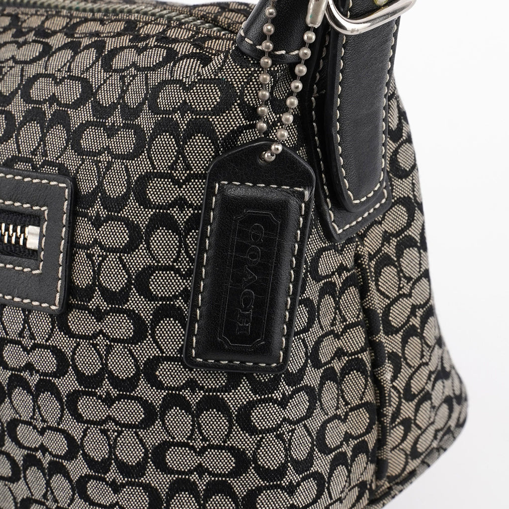 6332 Grey Signature C Mini Hobo Bag
