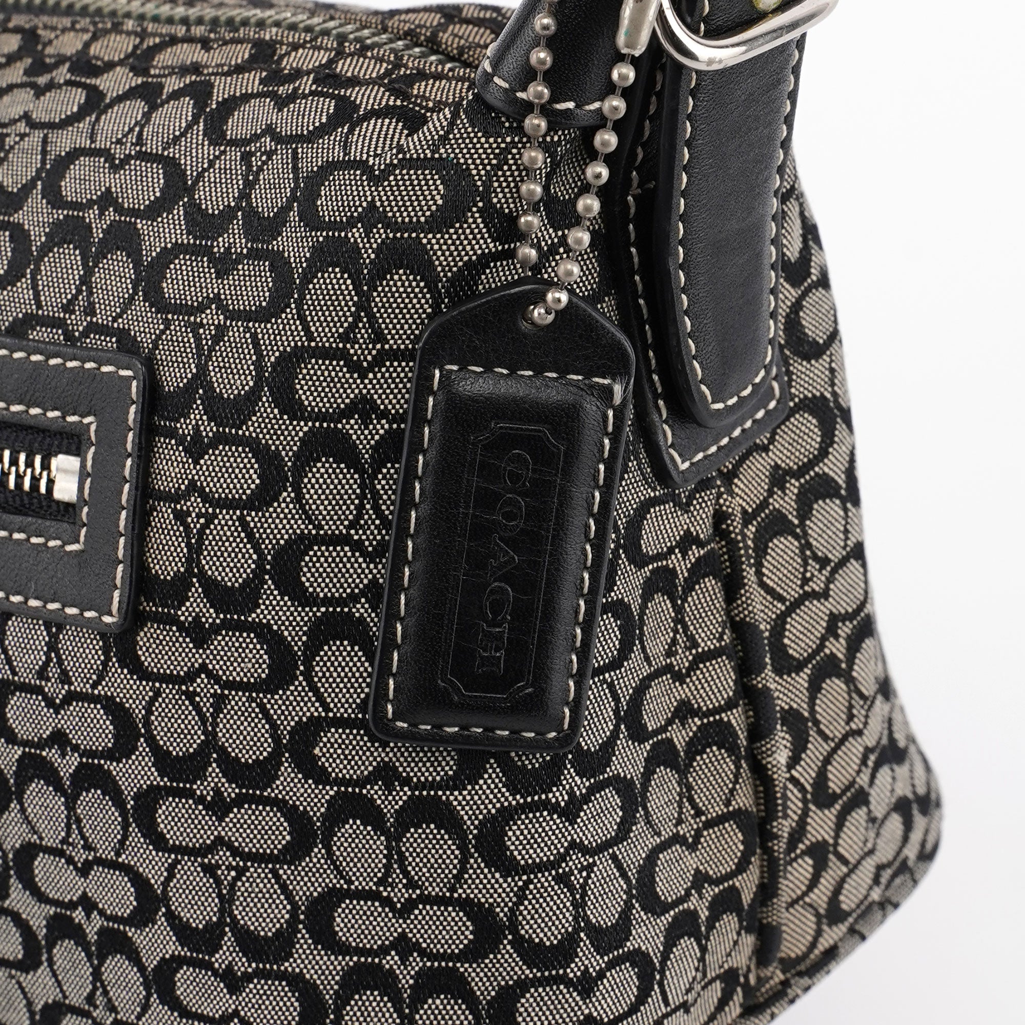 6332 Grey Signature C Mini Hobo Bag