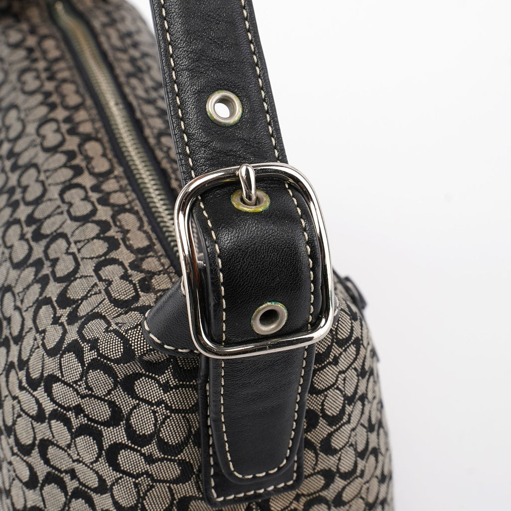6332 Grey Signature C Mini Hobo Bag