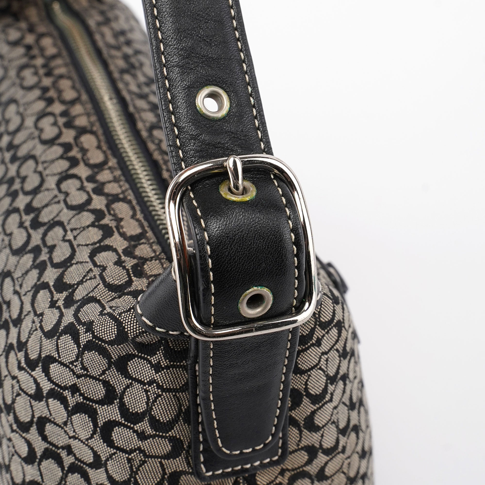 6332 Grey Signature C Mini Hobo Bag