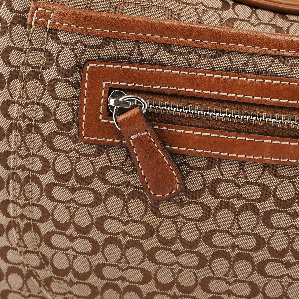 6343 Beige Signature C Crescent Shoulder Bag