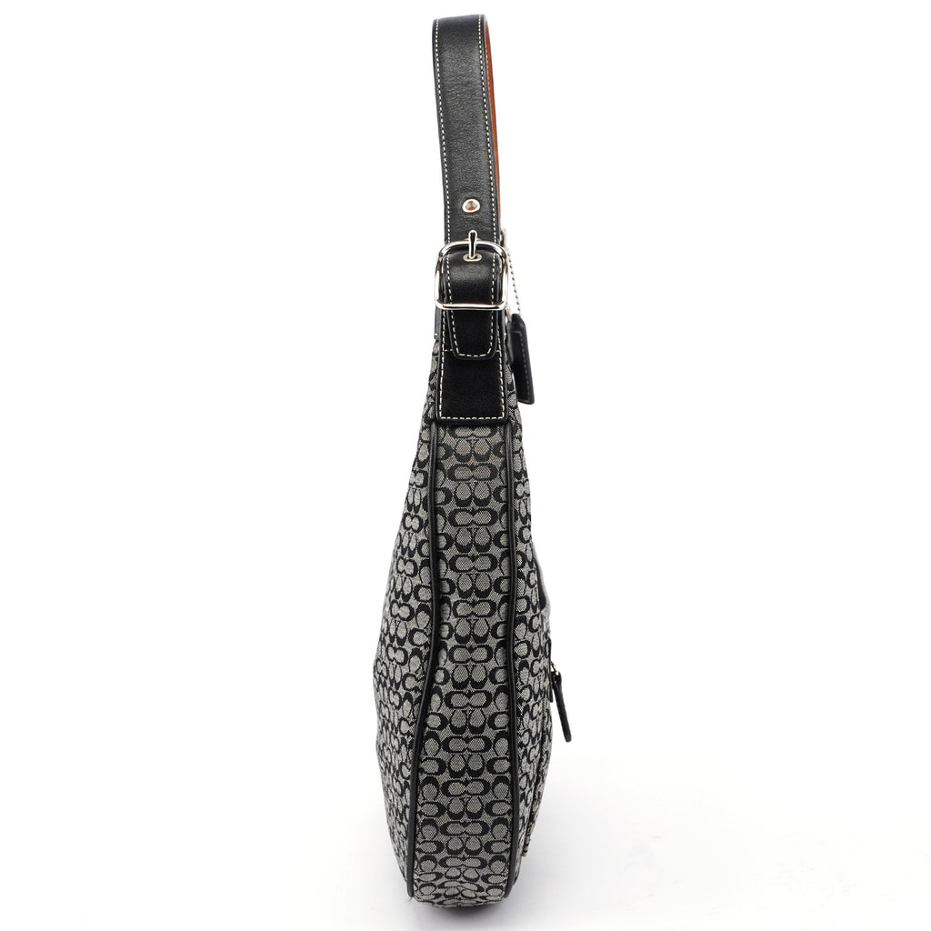 6343 Grey Mini Signature C Crescent Shoulder Bag