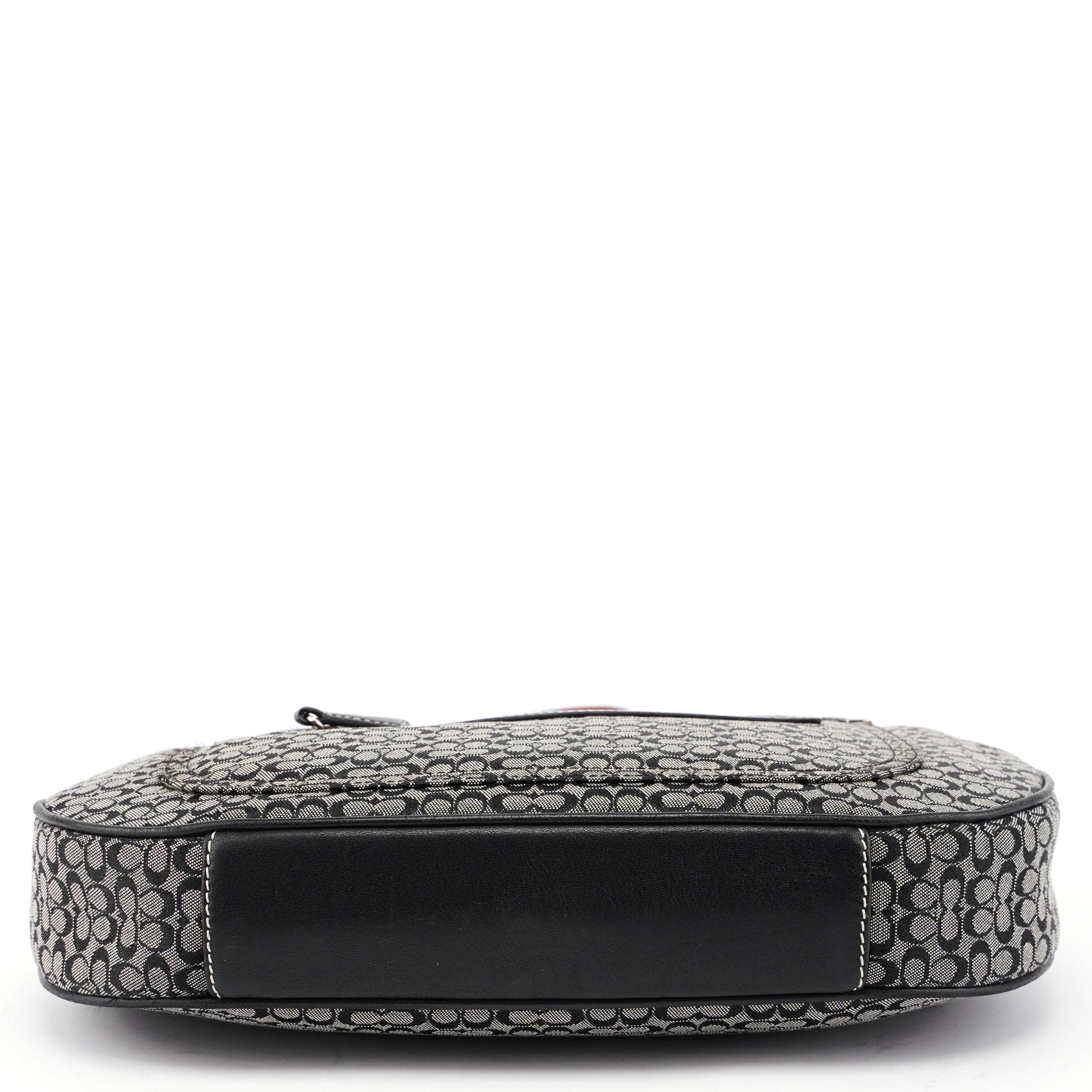 6343 Grey Mini Signature C Crescent Shoulder Bag