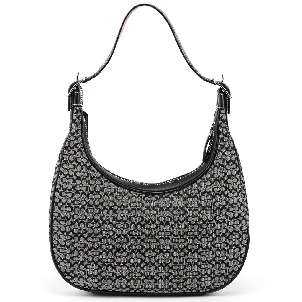6343 Grey Mini Signature C Crescent Shoulder Bag