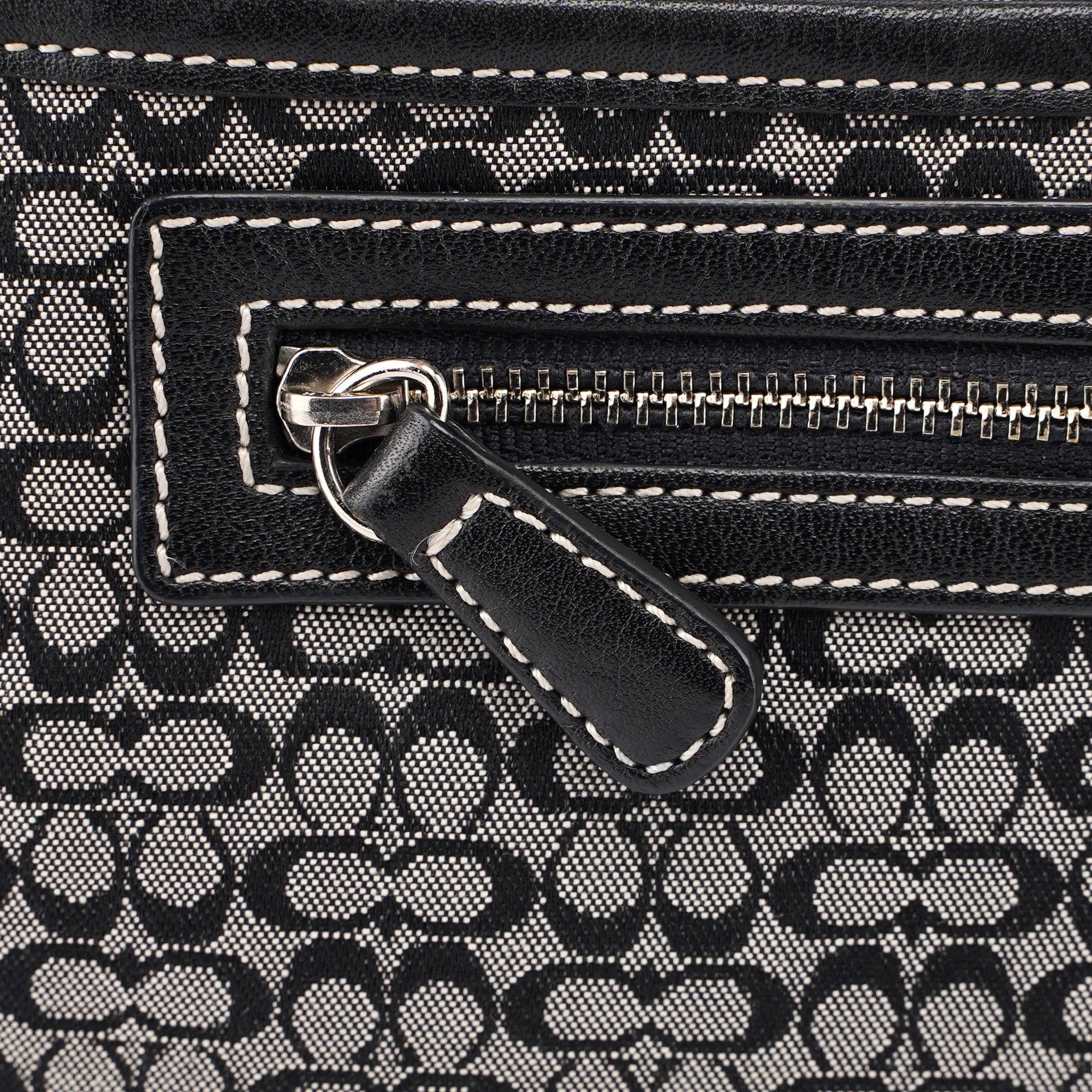 6343 Grey Mini Signature C Crescent Shoulder Bag