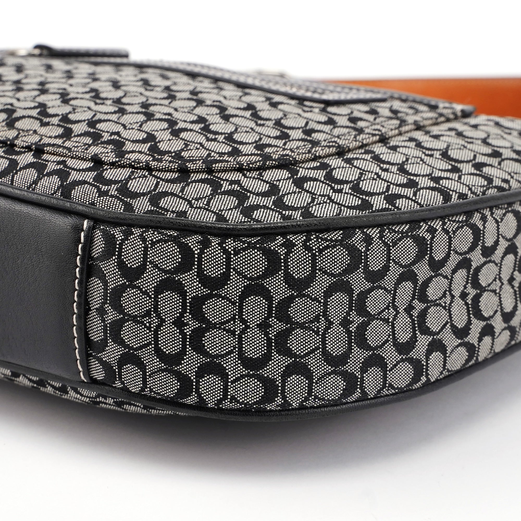 6343 Grey Mini Signature C Crescent Shoulder Bag