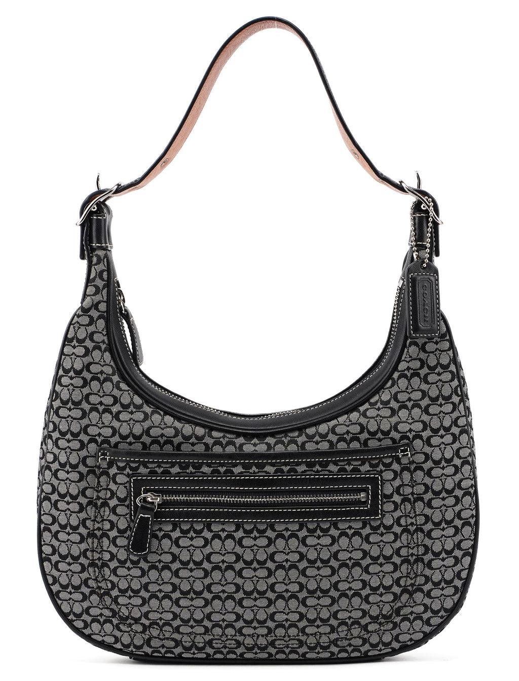 6343 Grey Mini Signature C Crescent Shoulder Bag