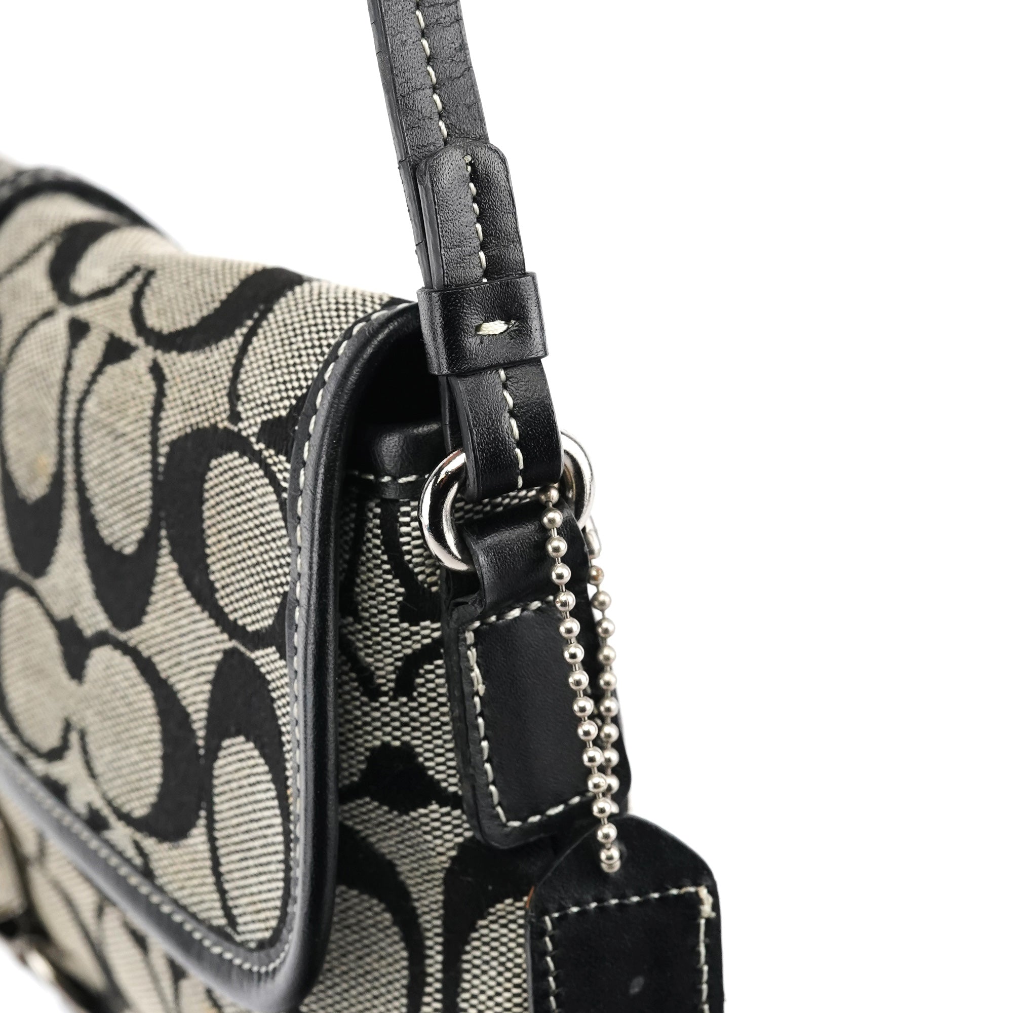 6348 Grey Black Soho Shoulder Bag