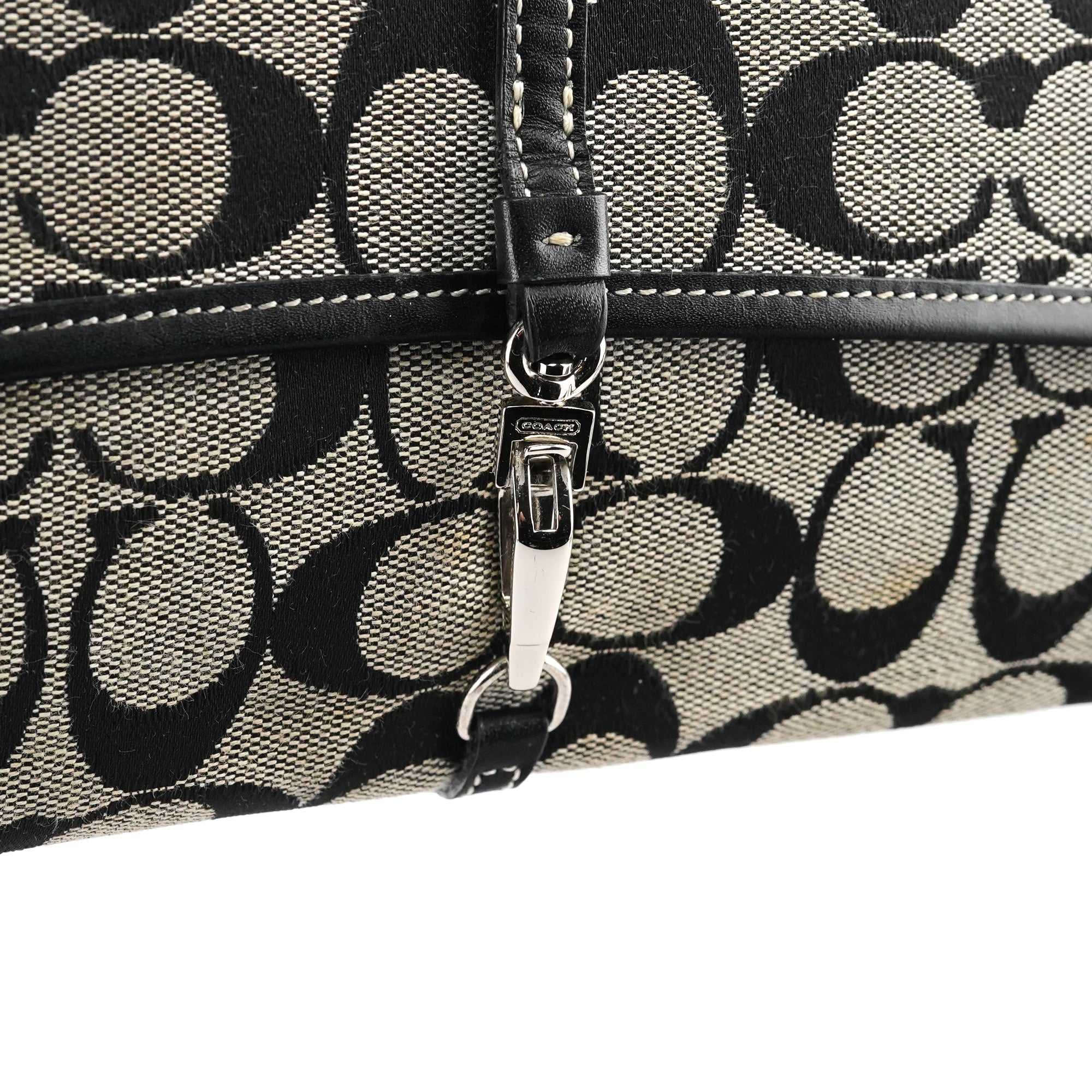6348 Grey Black Soho Shoulder Bag