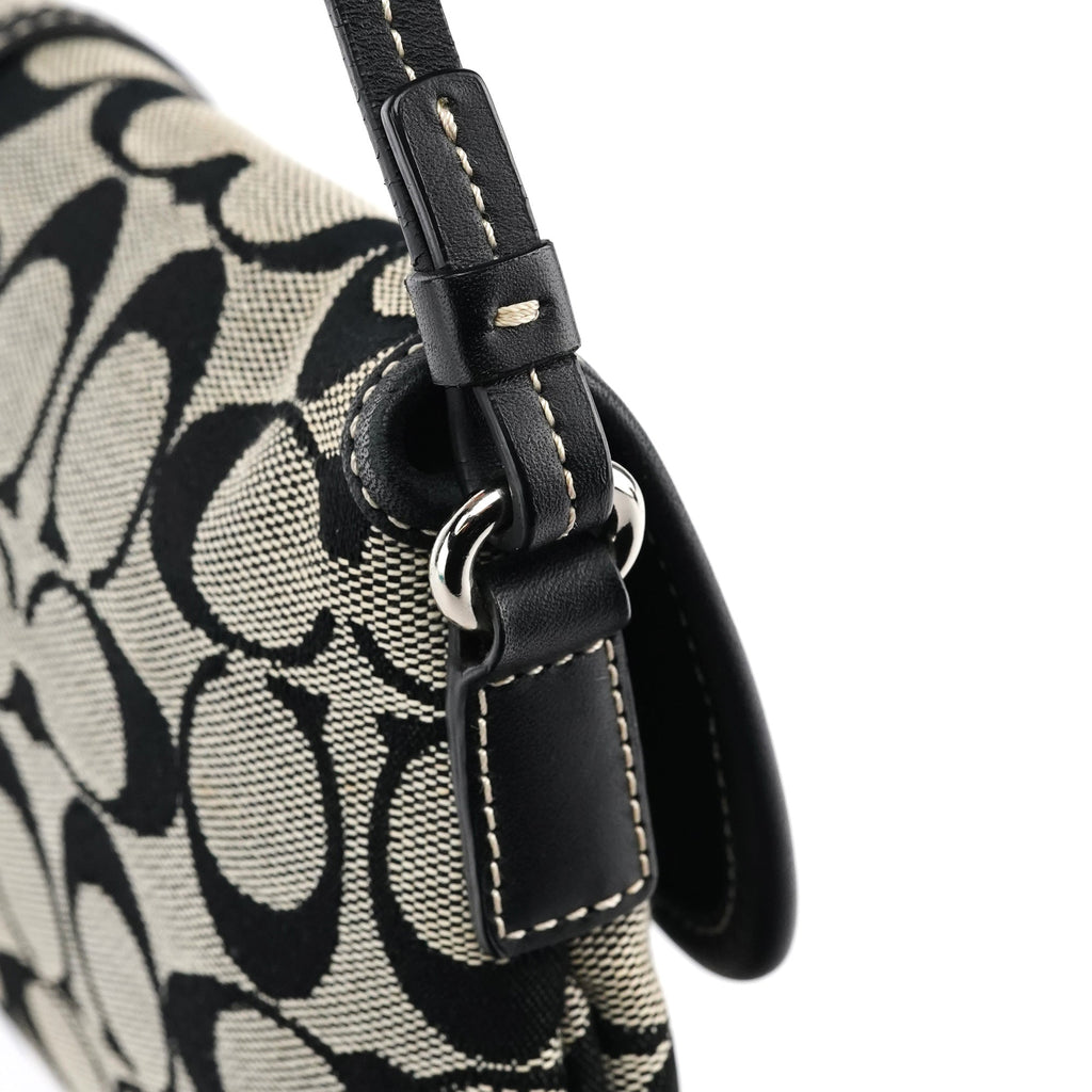 6348 Grey Signature Canvas Soho Shoulder Bag
