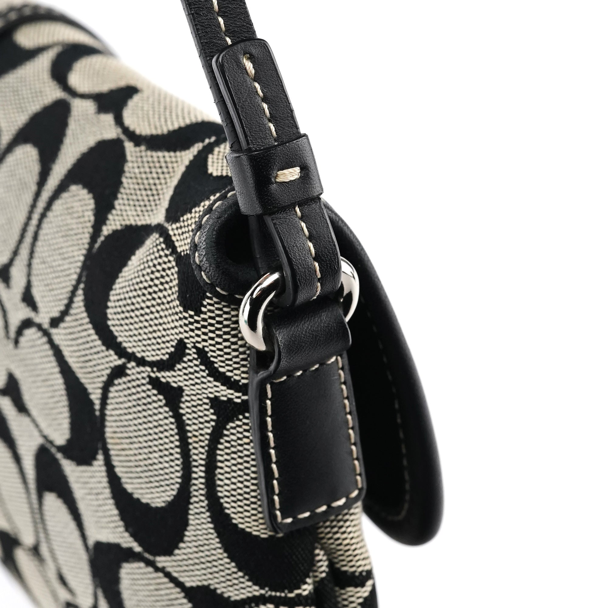 6348 Grey Signature Canvas Soho Shoulder Bag