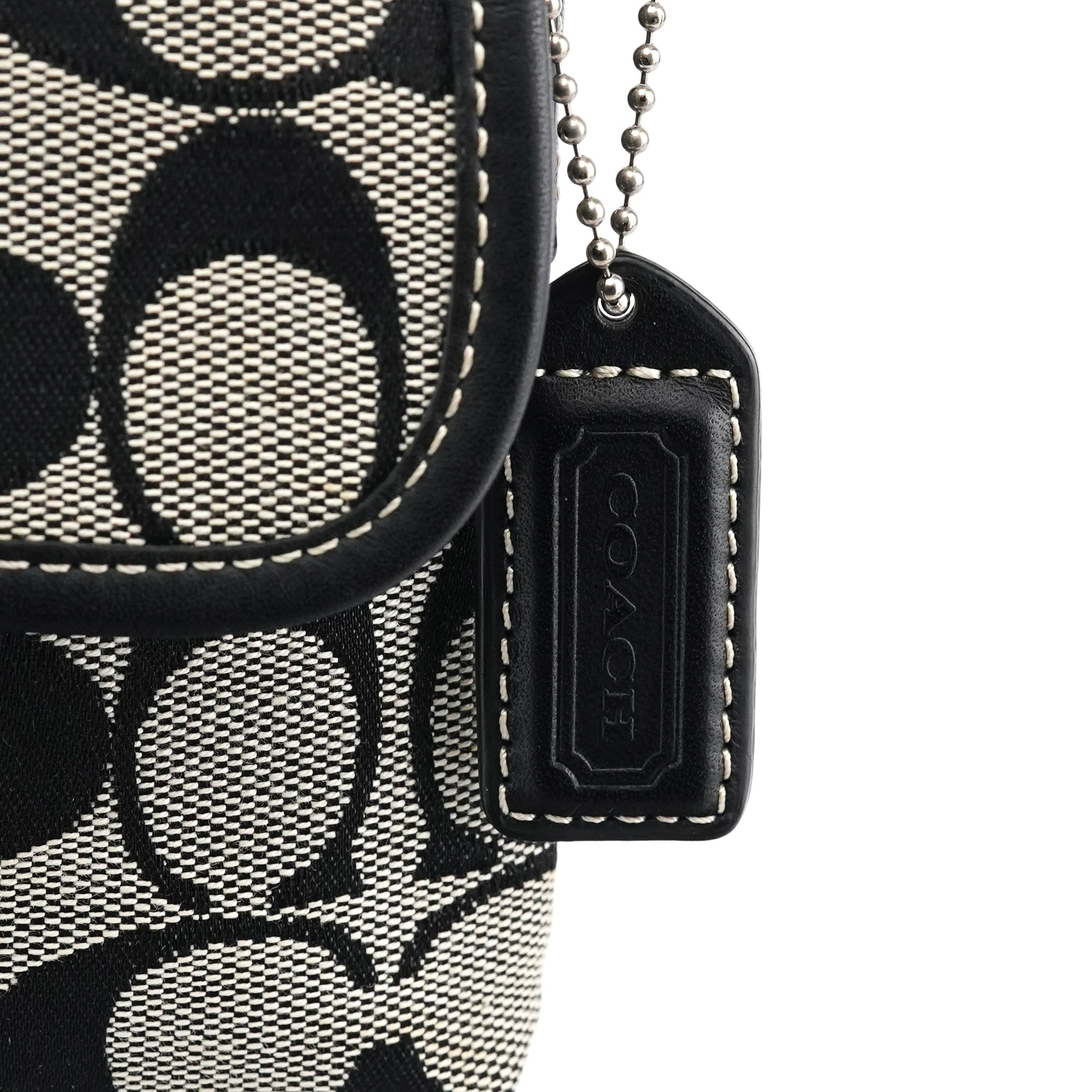 6348 Grey Signature Canvas Soho Shoulder Bag