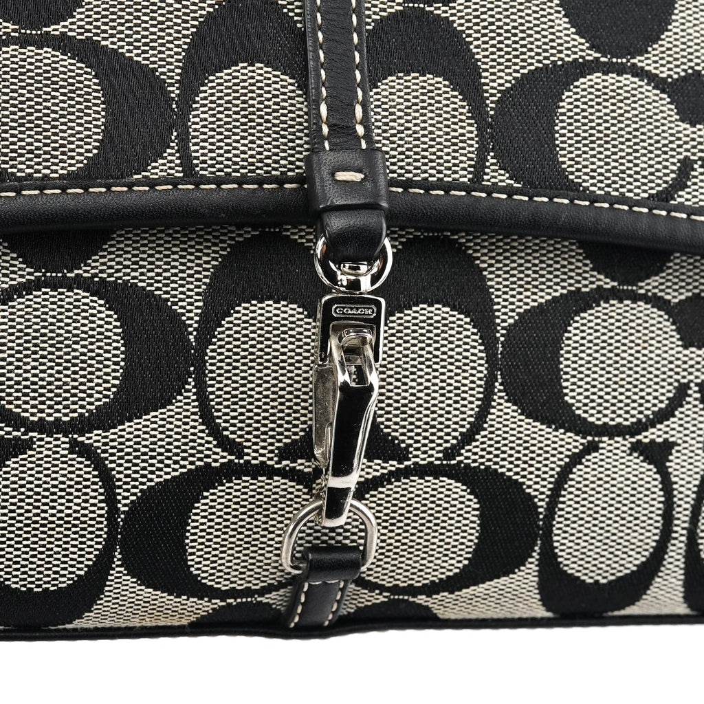 6348 Grey Signature Canvas Soho Shoulder Bag