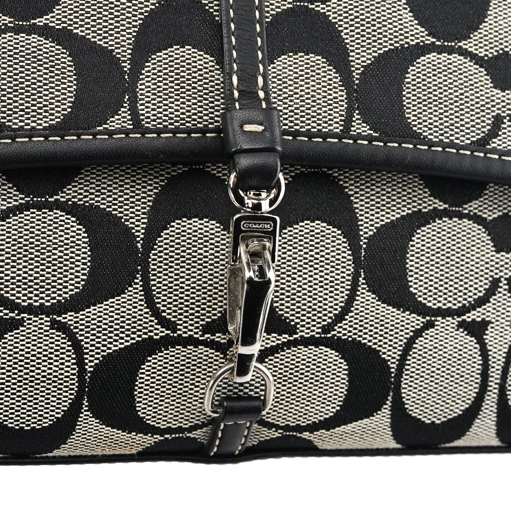 6348 Grey Signature Canvas Soho Shoulder Bag