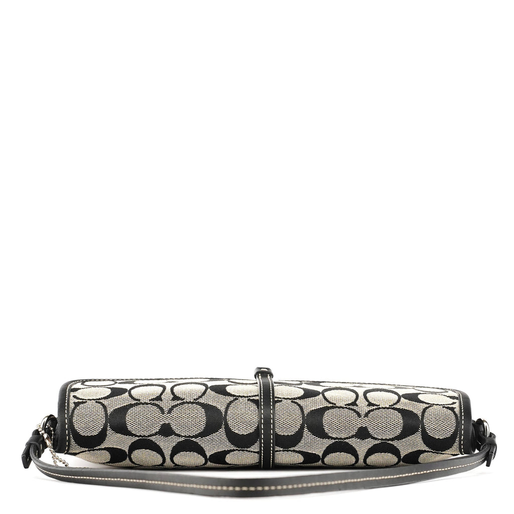 6348 Grey Signature Canvas Soho Shoulder Bag