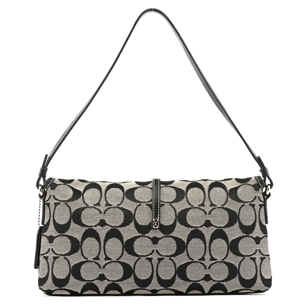 6348 Grey Signature Canvas Soho Shoulder Bag
