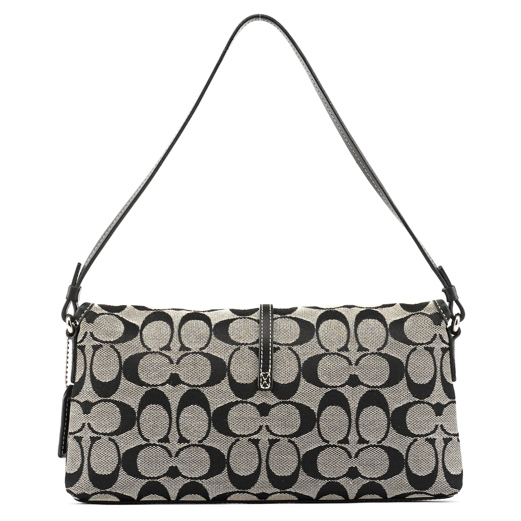 6348 Grey Signature Canvas Soho Shoulder Bag