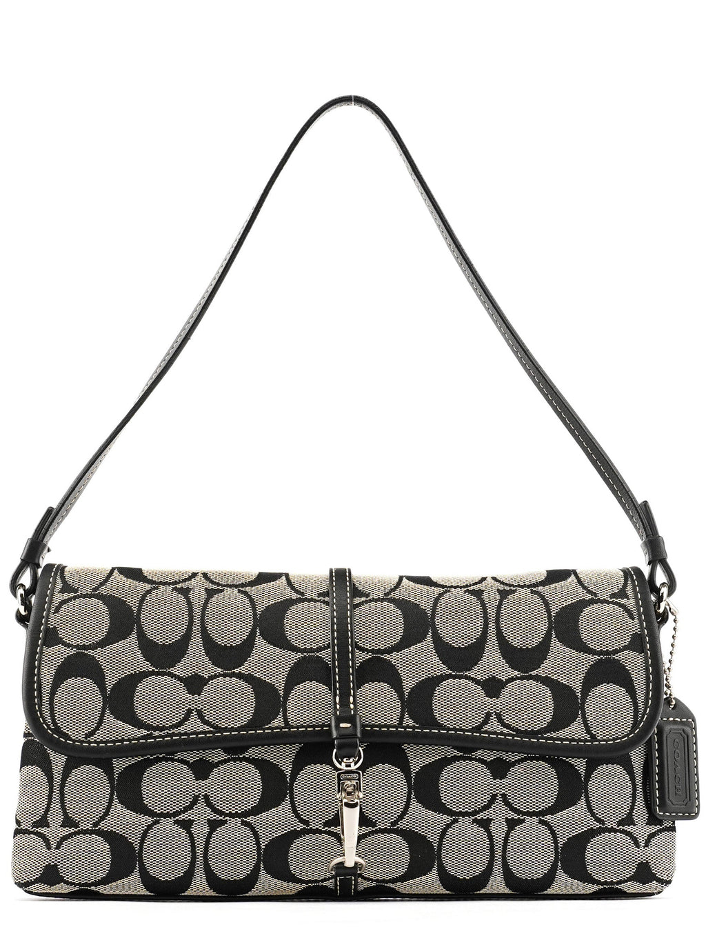 6348 Grey Signature Canvas Soho Shoulder Bag