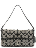 6348 Grey Signature Canvas Soho Shoulder Bag