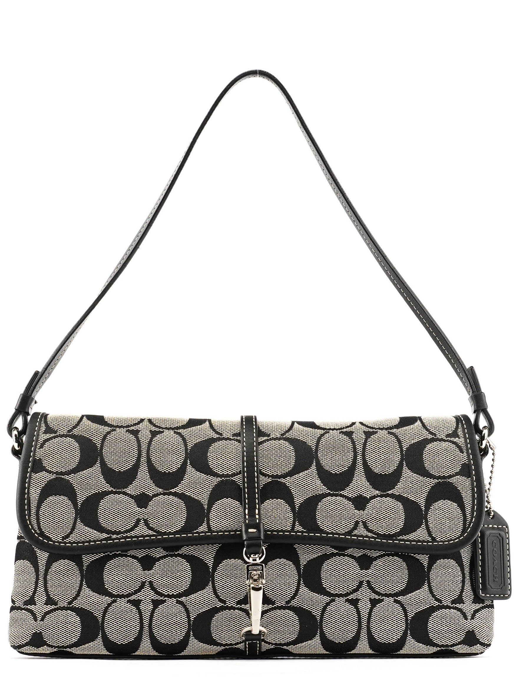 6348 Grey Signature Canvas Soho Shoulder Bag