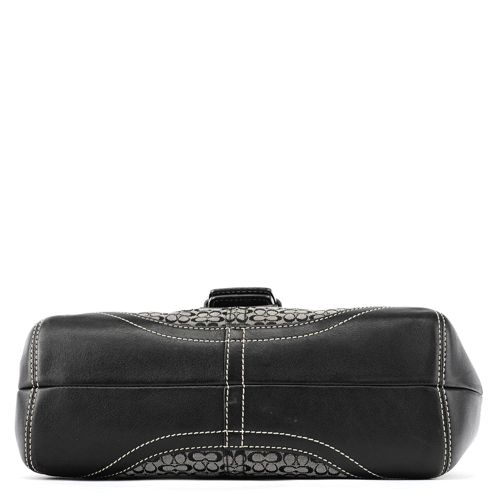 6349 Grey Signature Soho Top Handle Bag