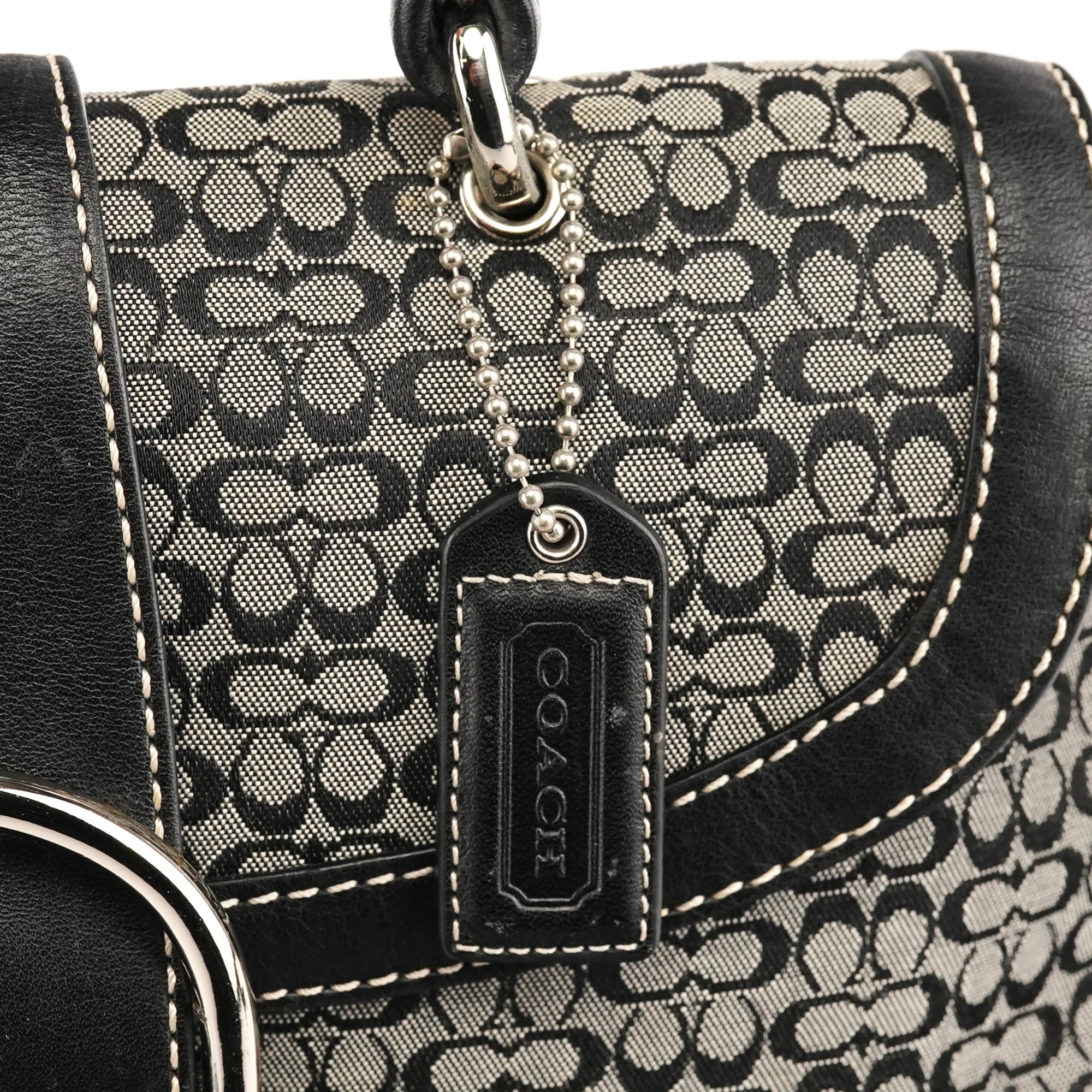 6349 Grey Signature Soho Top Handle Bag