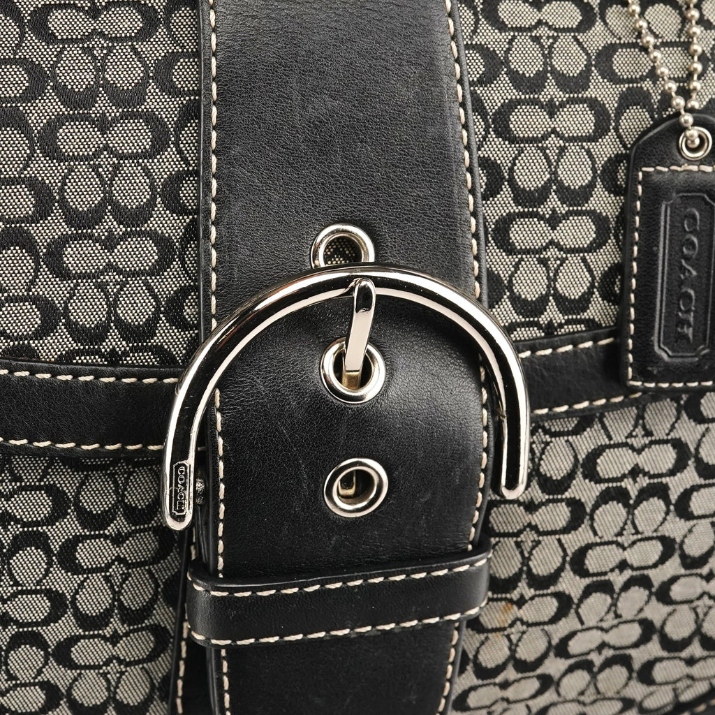 6349 Grey Signature Soho Top Handle Bag