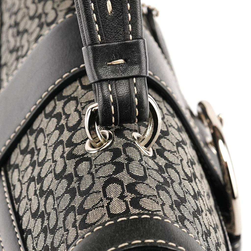 6349 Grey Signature Soho Top Handle Bag