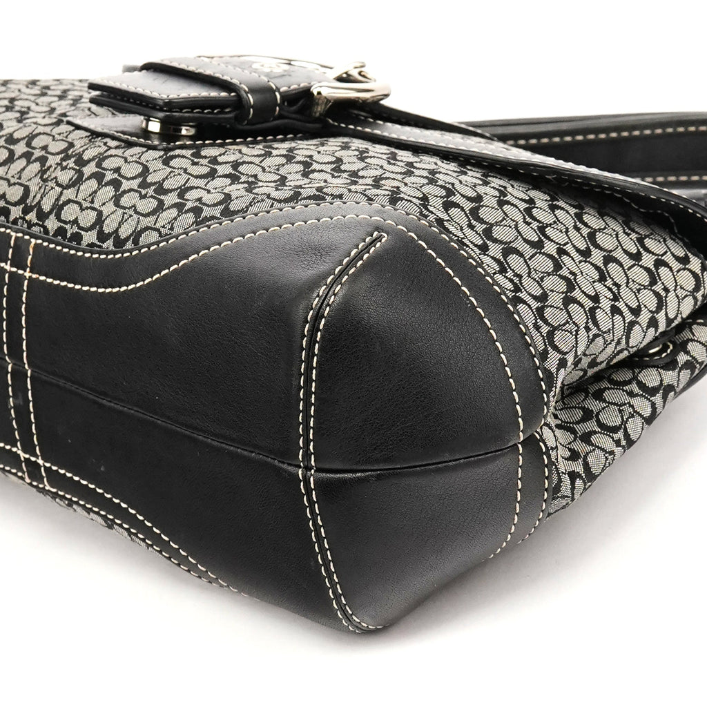6349 Grey Signature Soho Top Handle Bag