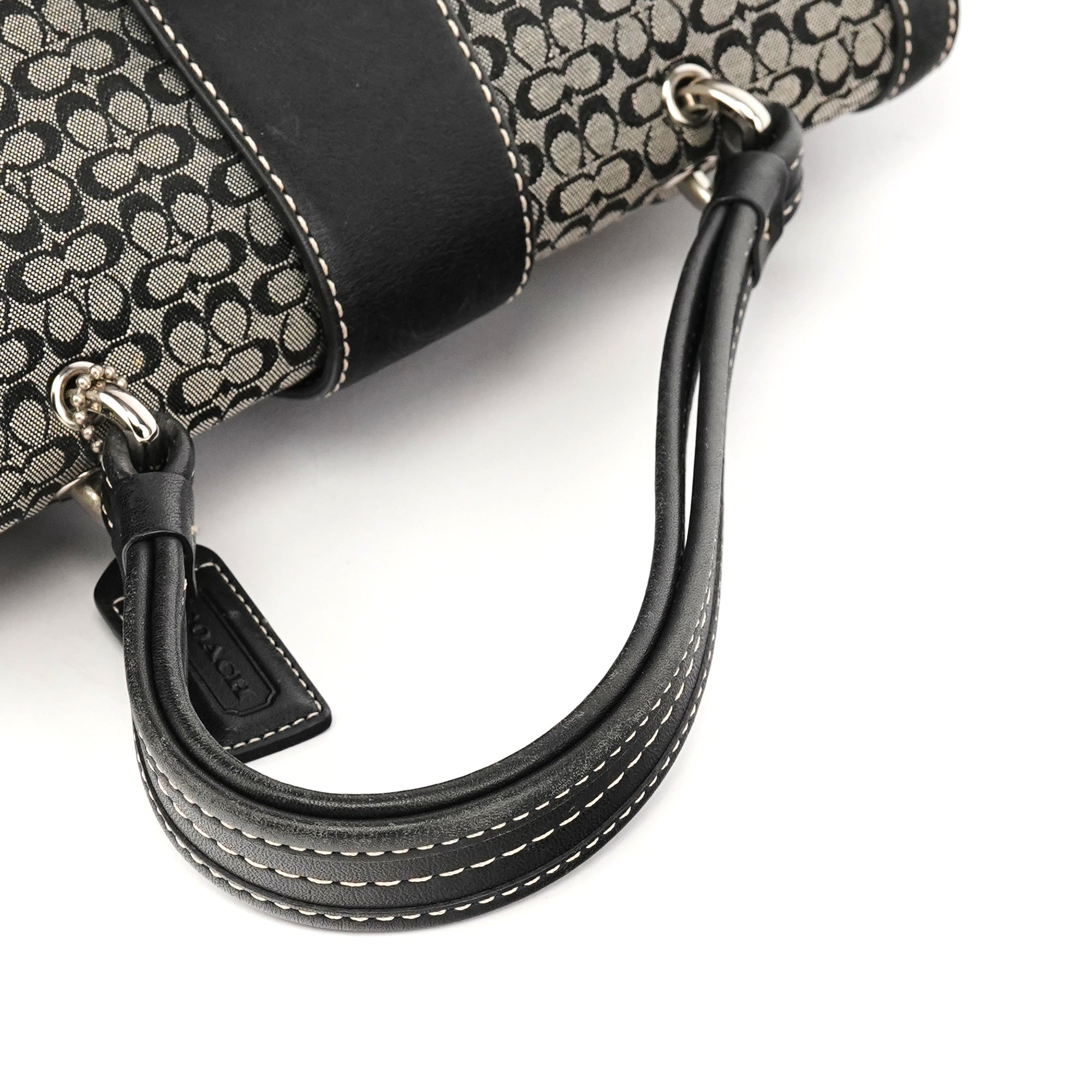 6349 Grey Signature Soho Top Handle Bag