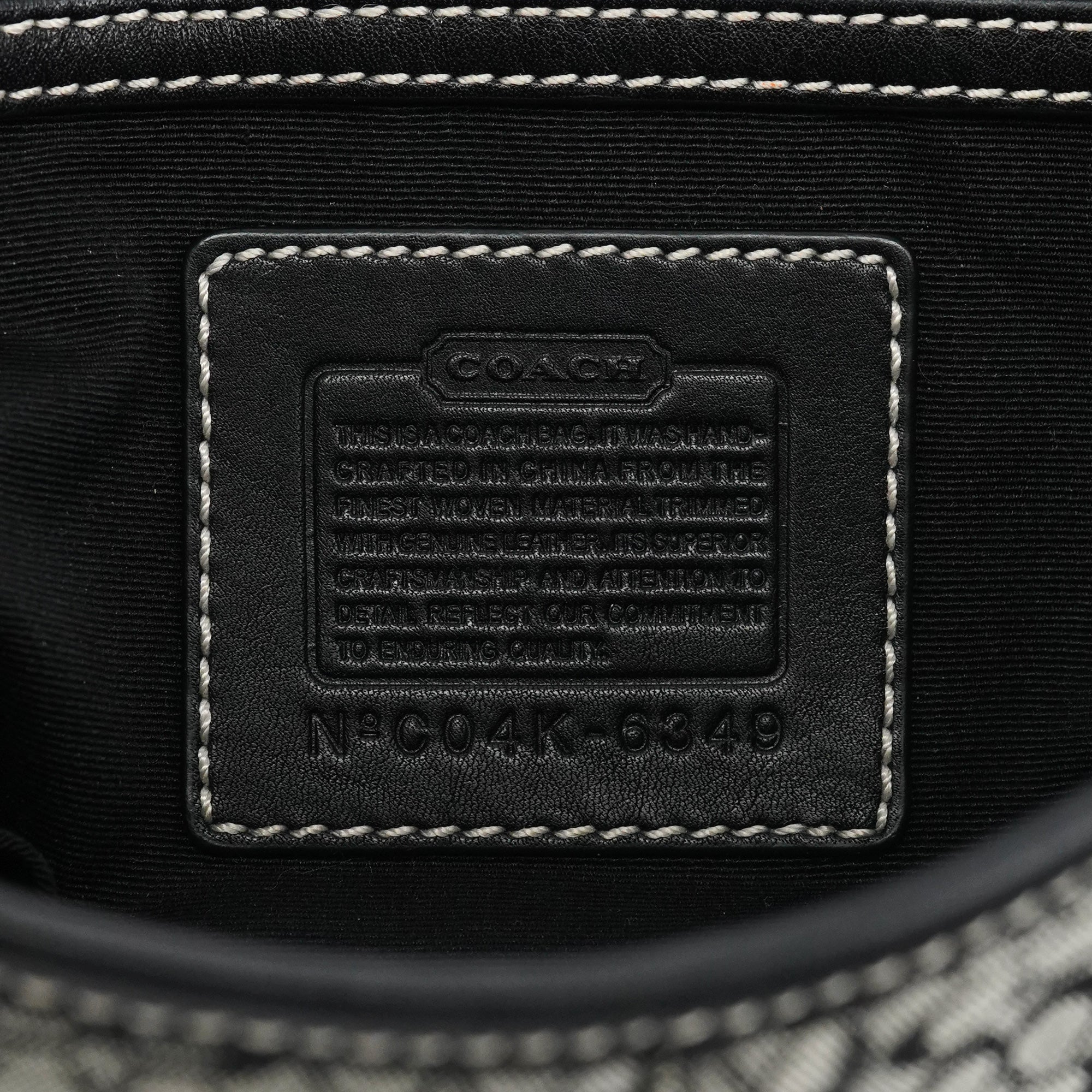 6349 Grey Signature Soho Top Handle Bag